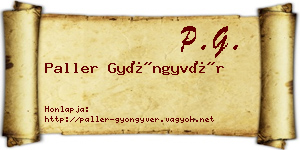 Paller Gyöngyvér névjegykártya